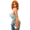 Realistická panna Zrzka Red, 161 cm/ H-Cup - SY Doll